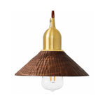 Bild in Gallery-Viewer laden, Black walnut hand-carved solid wood pendant light with brass E27 holder
