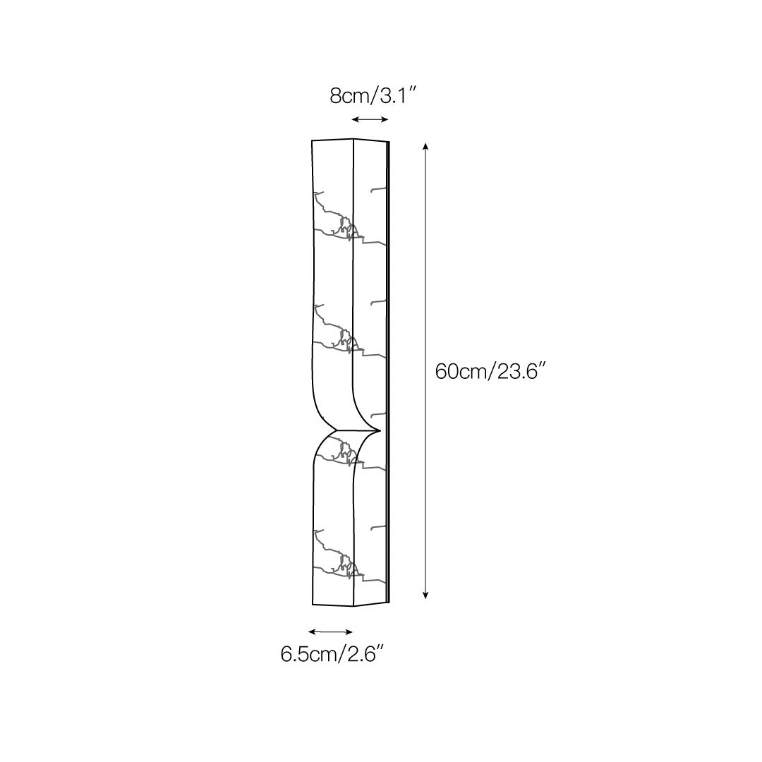 Lámpara de Pared Rectangular Moderna de Alabastro – Aplique Minimalista para Dormitorio, Pasillo y Sala