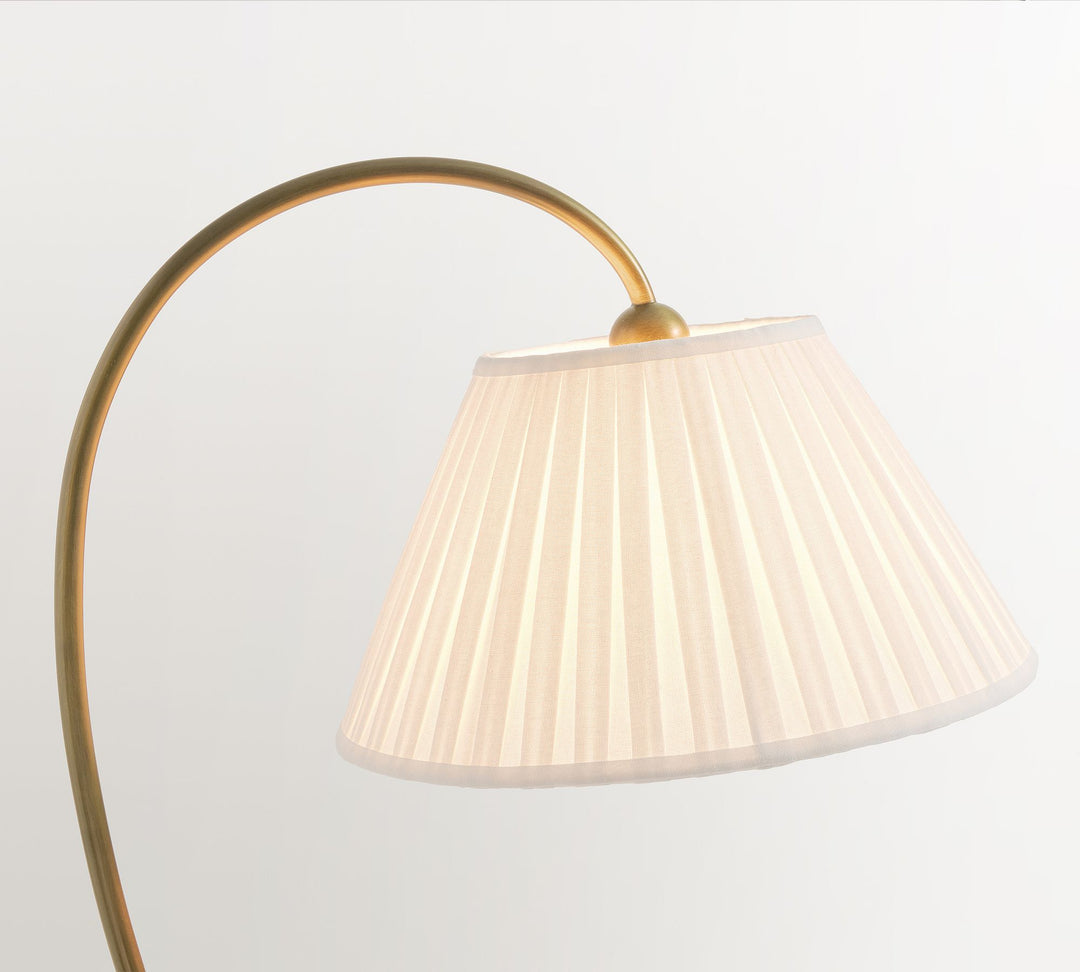 Luvora Pleated Shade Floor Lamp - Adjustable Linen Light in Farmhouse Style