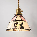 Charger l'image dans la visionneuse de galerie, Cat and Butterfly Stained Glass Pendant Light