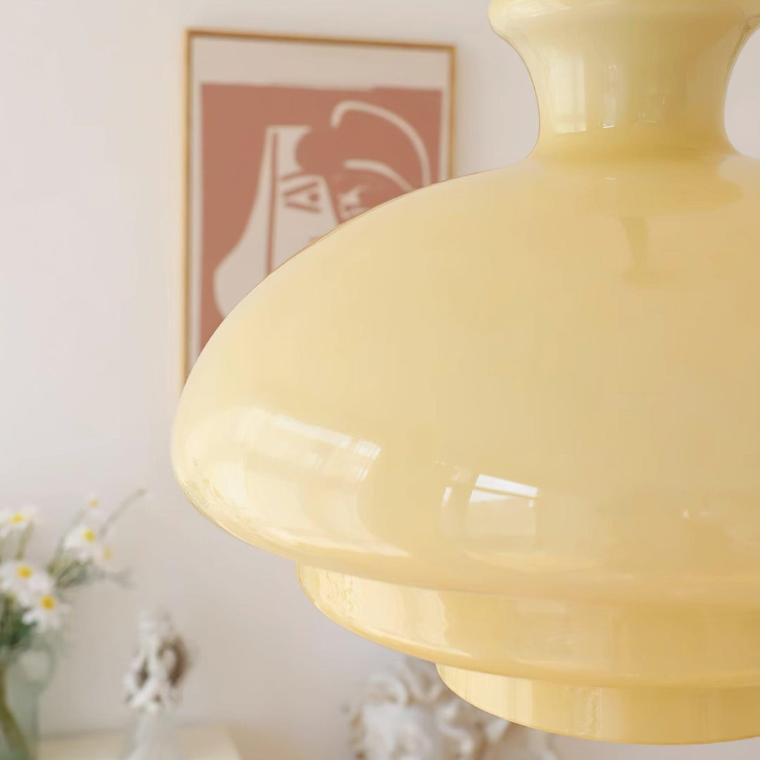 Lampe suspendue en verre sculptural Cirren - Luminaire décoratif moderne pour espaces de vie