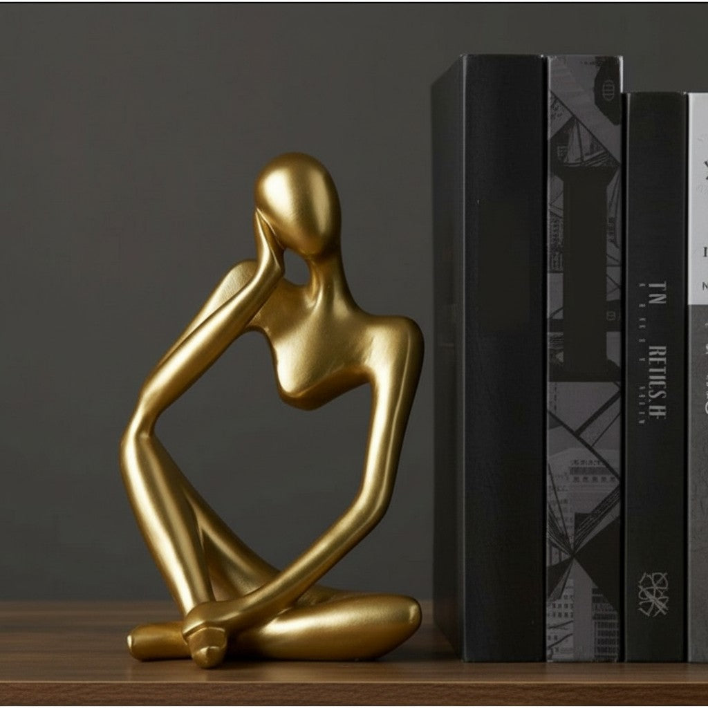Escultura Geométrica de Perro Floxo Decoración Moderna - Arte Minimalista de Hierro para Escritorio