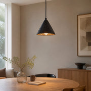 Cratera Black Travertine Stone Pendant Light