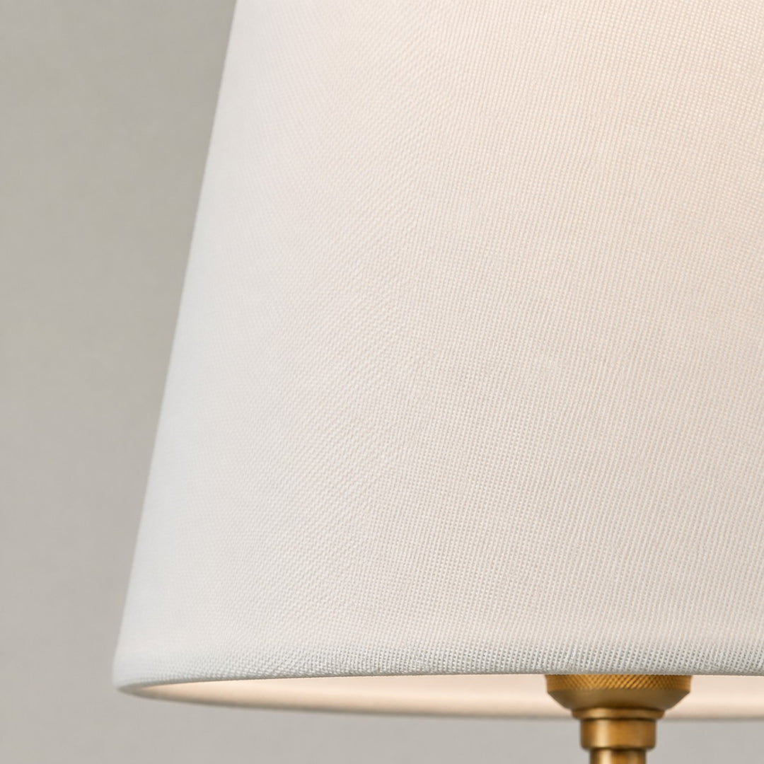 Vintage Leather and Brass Wall Sconce