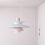 Bild in Gallery-Viewer laden, Modern Multilayer Colorful Plug‑in Swag Pendant Light - Metal Hanging Lamp