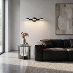 Cargar imagen en el visor de la Galería, Lámpara de Pared para Tocador Gyralume Ajustable con Tres Cabezas - Diseño Redondo Moderno de Metal Contemporáneo para Decoración del Hogar