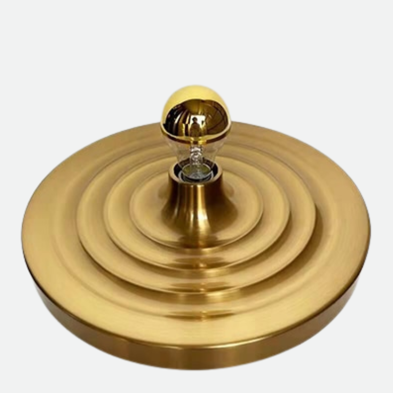 Plafonnier contemporain Space Age Disc, finition chromée