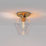 Load image into Gallery viewer, Merin Minimalist Sleek Geometric Glass Flushmount Light
