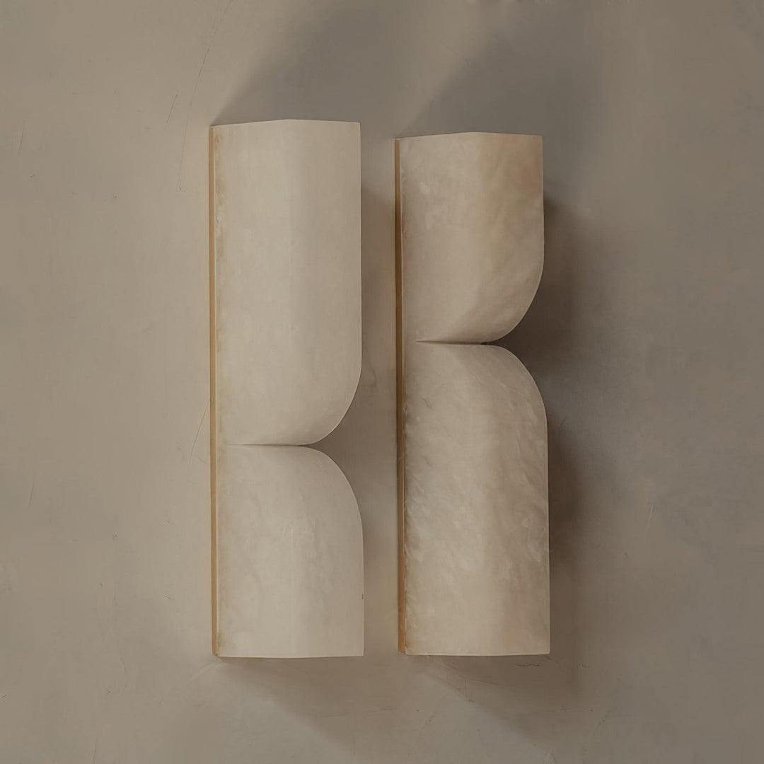 Lámpara de Pared Rectangular Moderna de Alabastro – Aplique Minimalista para Dormitorio, Pasillo y Sala