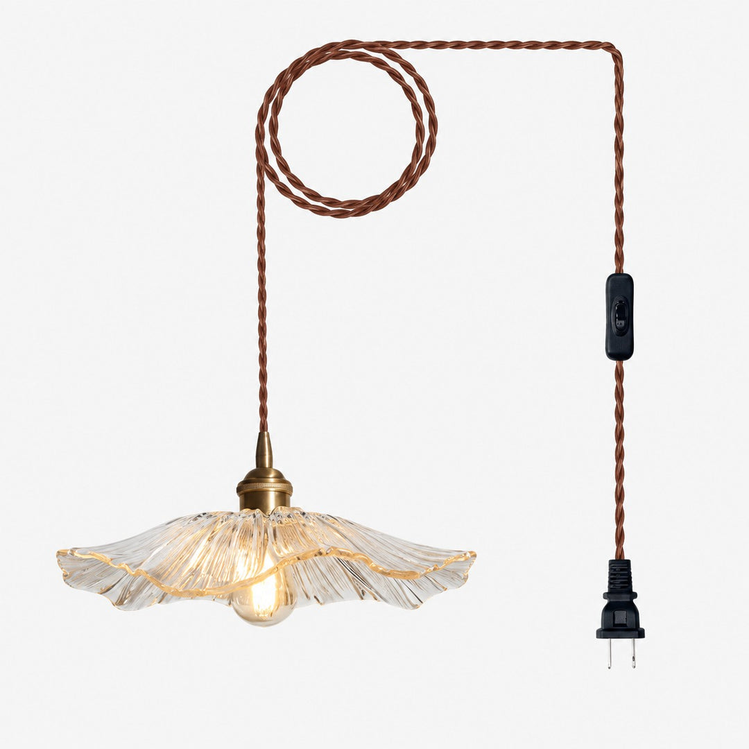 Petal Glass Plug-In Pendant