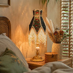 Bild in Gallery-Viewer laden, French vintage beaded fringe table lamp