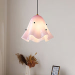 Load image into Gallery viewer, Undulating Glass Flower Plug-In Swag Pendant