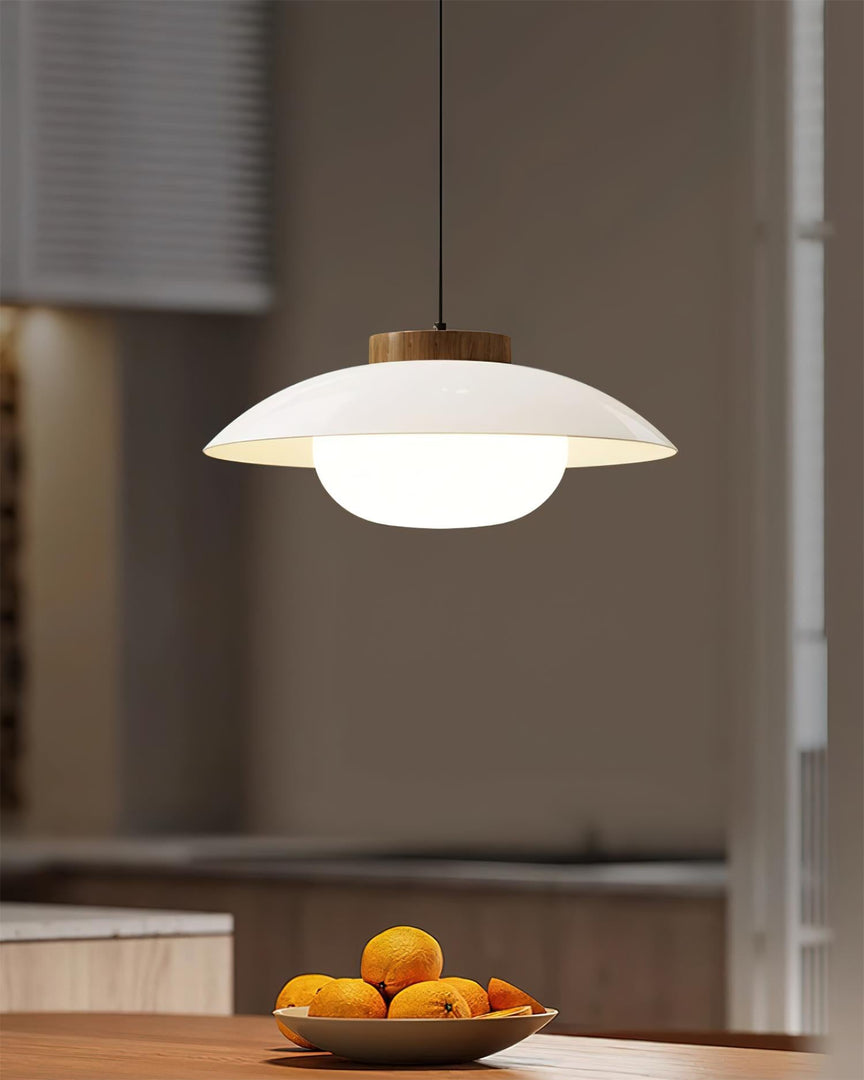 Saucer Plastic Plug-In Pendant Lamp