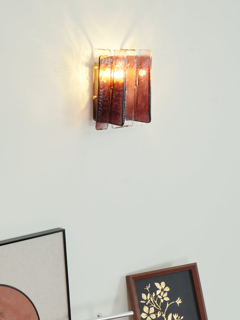 Verdura Architectural Wall Mounted Lamp with Glass Panel Design