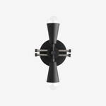 Charger l&#39;image dans la visionneuse de galerie, Pyralis Cone Art Deco Brass Sconce - Industrial Vanity Light
