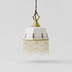 Cargar imagen en el visor de la Galería, Vintage hand-painted ceramic tassel pendant light