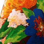 Load image into Gallery viewer, Close view of Art Bouquet printed fabric shade