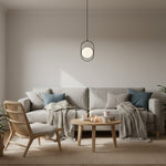 Charger l'image dans la visionneuse de galerie, Lampe suspendue élégante Kuvia – Luminaire suspendu en verre raffiné pour cuisine et salons N67