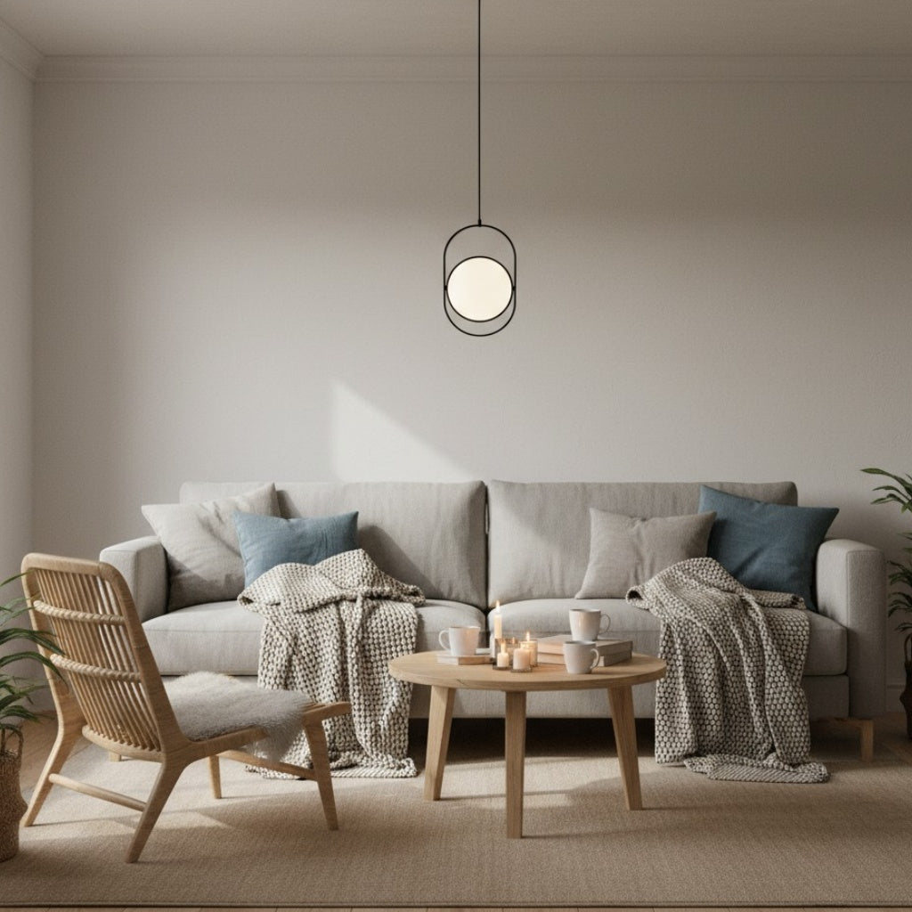 Lampe suspendue élégante Kuvia – Luminaire suspendu en verre raffiné pour cuisine et salons N67