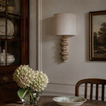 Cargar imagen en el visor de la Galería, Natural wood wall lamp in a dining room setting