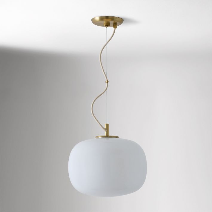 Lámpara colgante minimalista de cristal Lumivelle: diseño regulable en altura