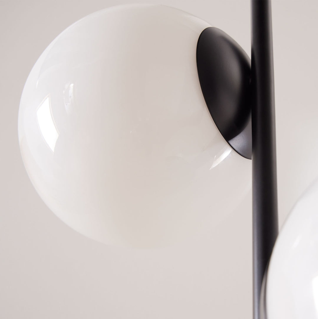 Alessora Minimalist Sphere Stem Tall Standing Lamp for Reading or Lounge Spaces