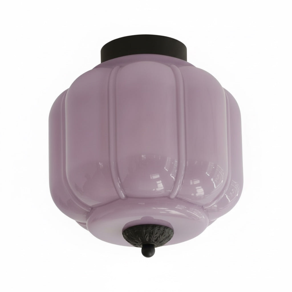 Eloise Flush Mount Milk Glass Ceiling Light – Modern Accent Lighting with Artistic Glass Shade