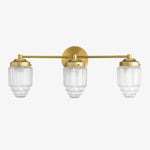 Bild in der Galerieansicht laden, Tierlux Glass Vanity Light - Art Deco Bathroom Fixture with Skyscraper Shades
