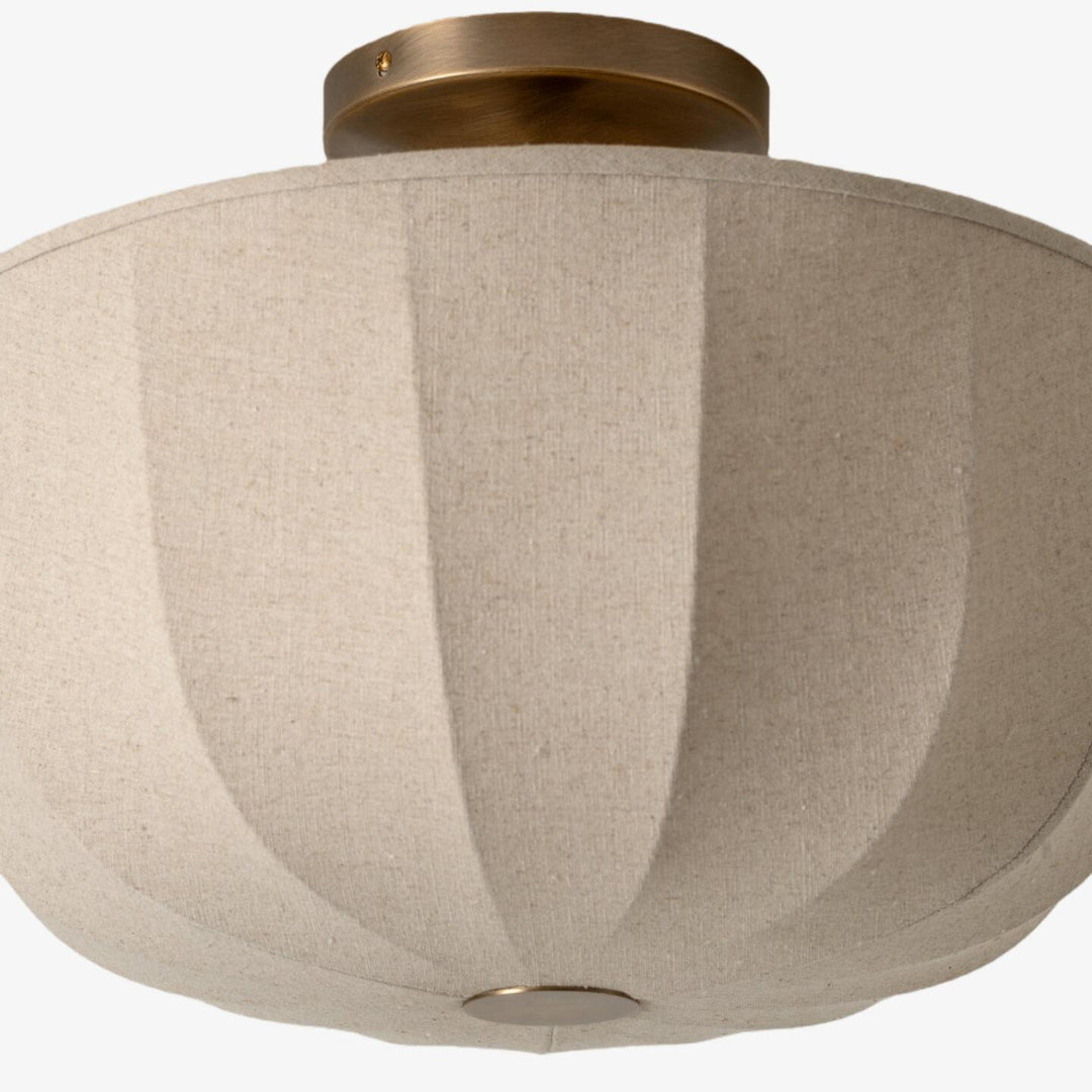 Loomis Satin Linen Flush Pendant Light – Contemporary Style Ceiling Light for Living Rooms and Entryways