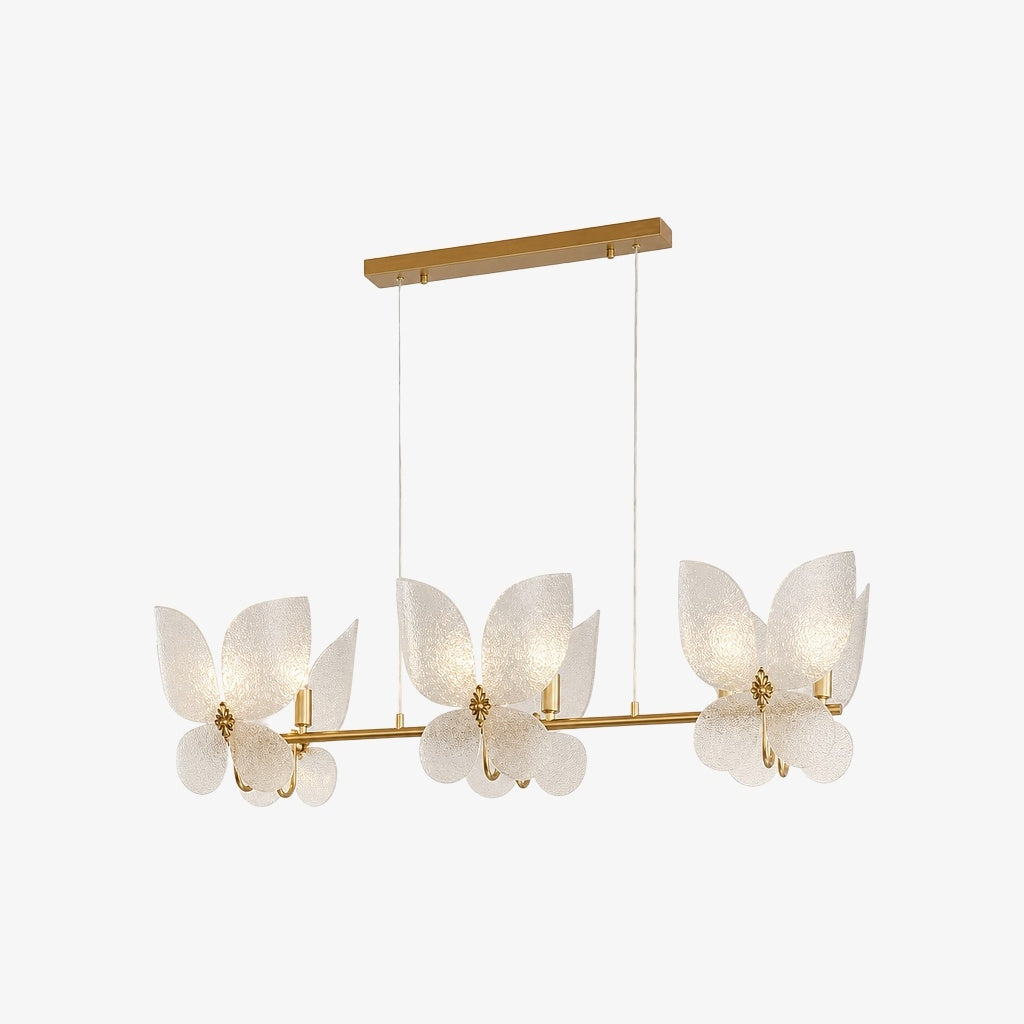 Lustre artistique Lucenda papillon - Lustre rétro français pour îlot de cuisine