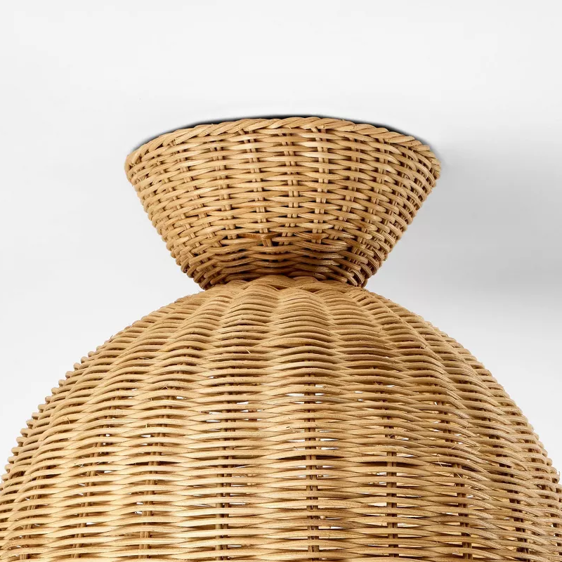 Lámpara de Techo Rattalia - Diseño Escultural de Flor en Estilo Natural para Isla de Cocina