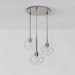 Cargar imagen en el visor de la Galería, Lámpara de araña minimalista de cristal Selvion: luminaria escultural de vidrio artesanal
