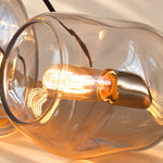 Charger l'image dans la visionneuse de galerie, Hand-Blown Clear Glass Globe Pendant Light with Brass Finish