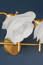 Load image into Gallery viewer, Revalis Glass Flower Vanity Sconce – Modern Floral Wall Light
