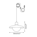 Charger l'image dans la visionneuse de galerie, Wood-Tone Metal Glass Plug-In Pendant