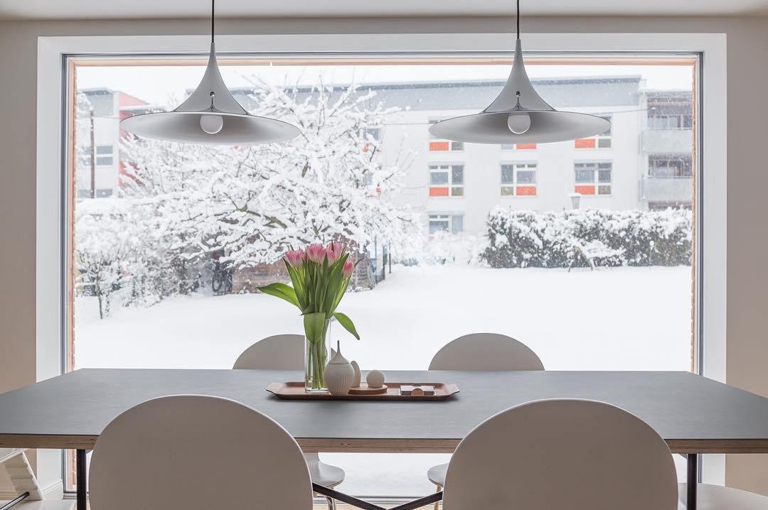 Arch-Shaped Aluminum Plug-In Pendant Light