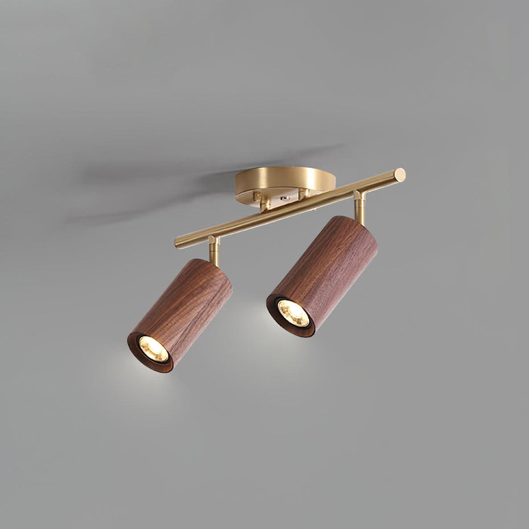 Iluminación de riel de madera Thio