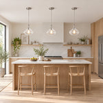 Charger l'image dans la visionneuse de galerie, Vintage Glass Pendant Light with Adjustable Height