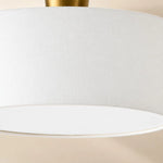 Cargar imagen en el visor de la Galería, Modern Brass Fabric Flush Mount Ceiling Light
