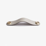 Load image into Gallery viewer, Cowhide leather and brass cabinet pull handle color and size option
