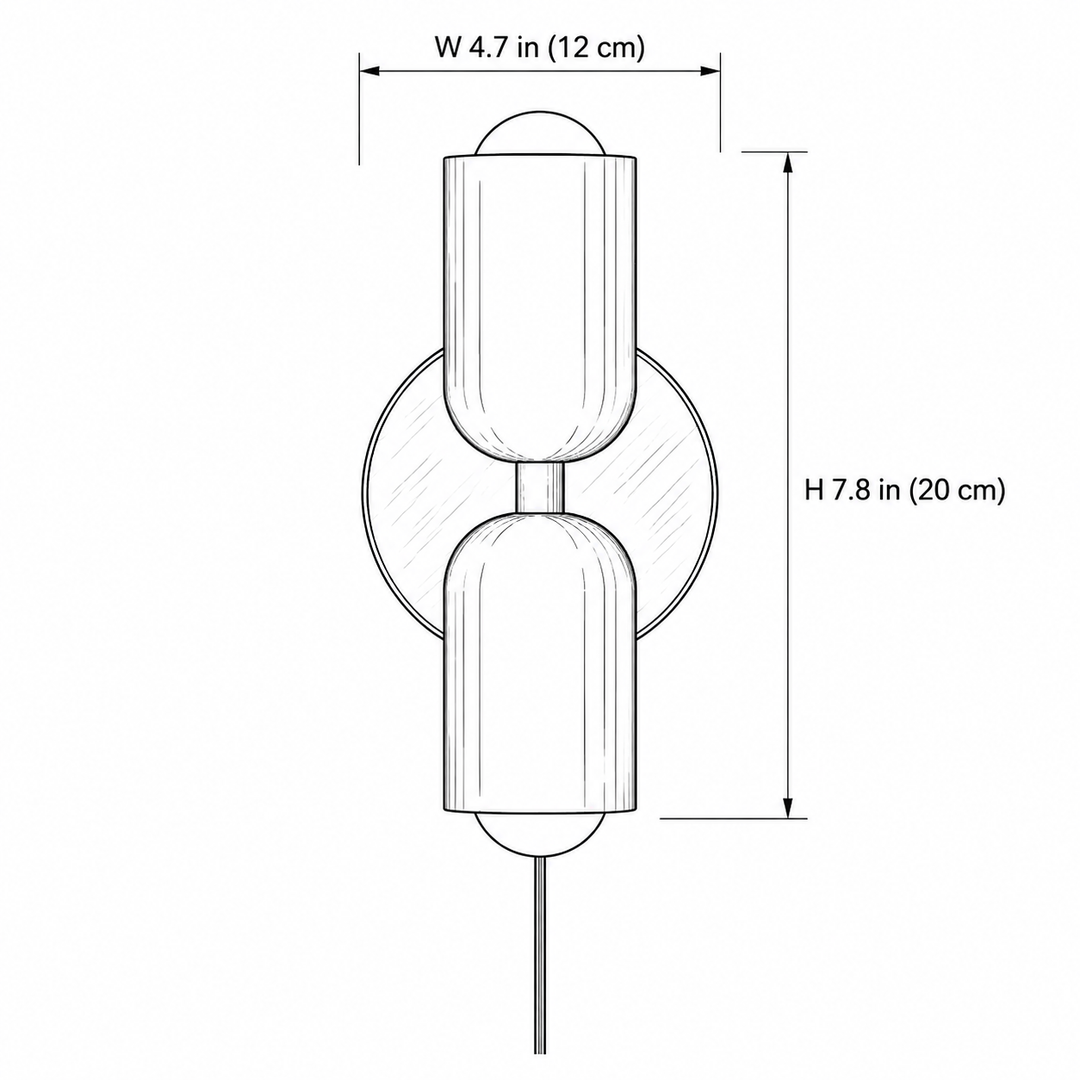 Couleur Double Up-and-Down Plug-In Wall Light