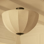 Load image into Gallery viewer, Lumarys Sculptural Fabric-Wrapped Pendant Light Organic Botanical Style for Living Room