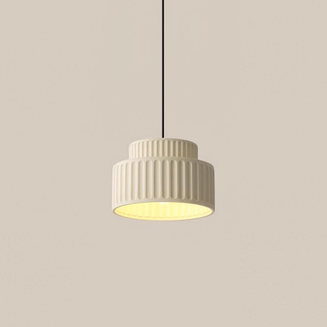Lampe suspendue en résine de style nordique traditionnel orange câblée