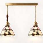 Charger l'image dans la visionneuse de galerie, Cat and Butterfly Stained Glass Pendant Light