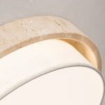 Cargar imagen en el visor de la Galería, Travertine Fabric Flush Mount Ceiling Light