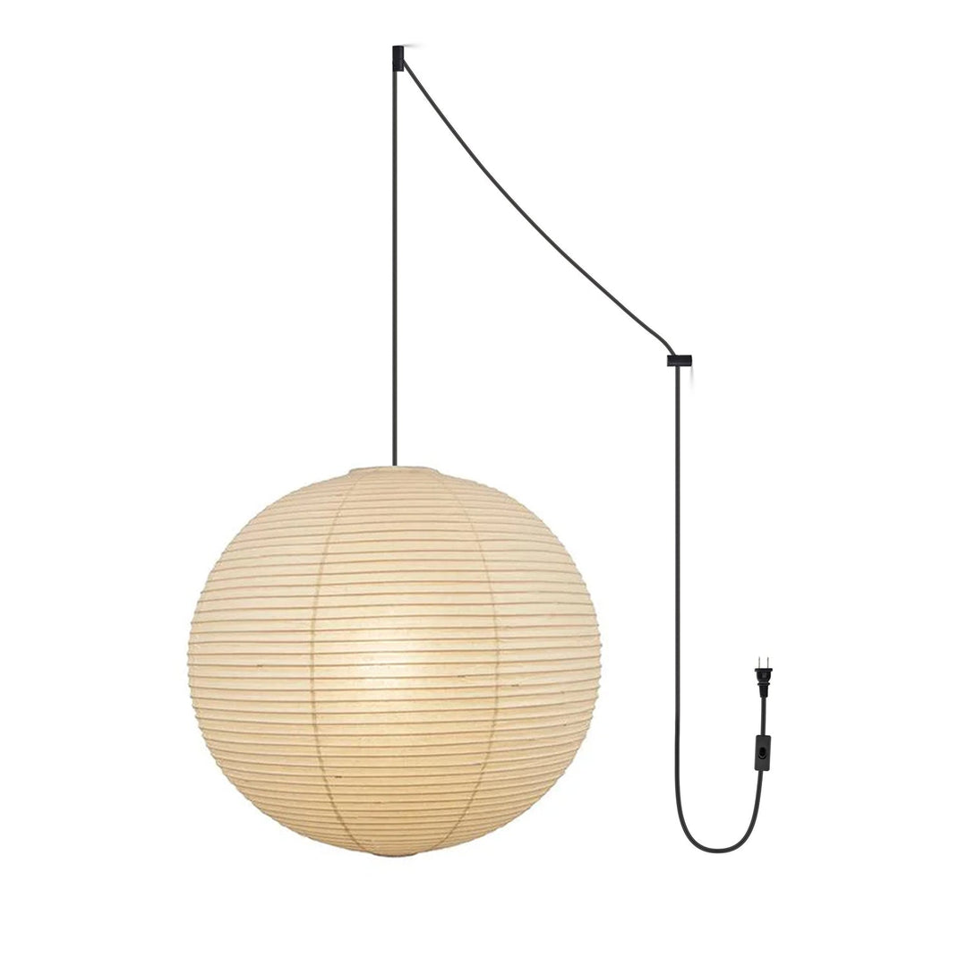 White Paper Lantern Plug-In Pendant