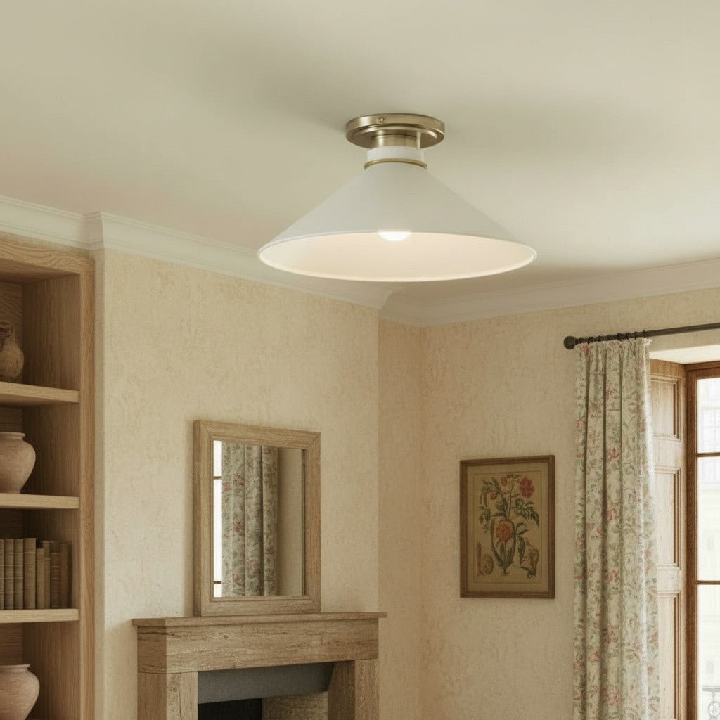 Aurenza Modern Industrial Flush Mount – Elegant Ceiling Lamp for Residential Interiors