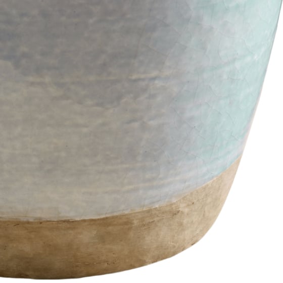 Mello Organic Textured Ceramic Table Lamp with Fabric Drum Shade - Modern Lighting for Living Room and Office