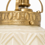 Cargar imagen en el visor de la Galería, Antique brass embossed band on the pendant light