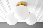 Cargar imagen en el visor de la Galería, Glorica Glass Globe Light - Mid Century Semi Flush Ceiling Lamp
